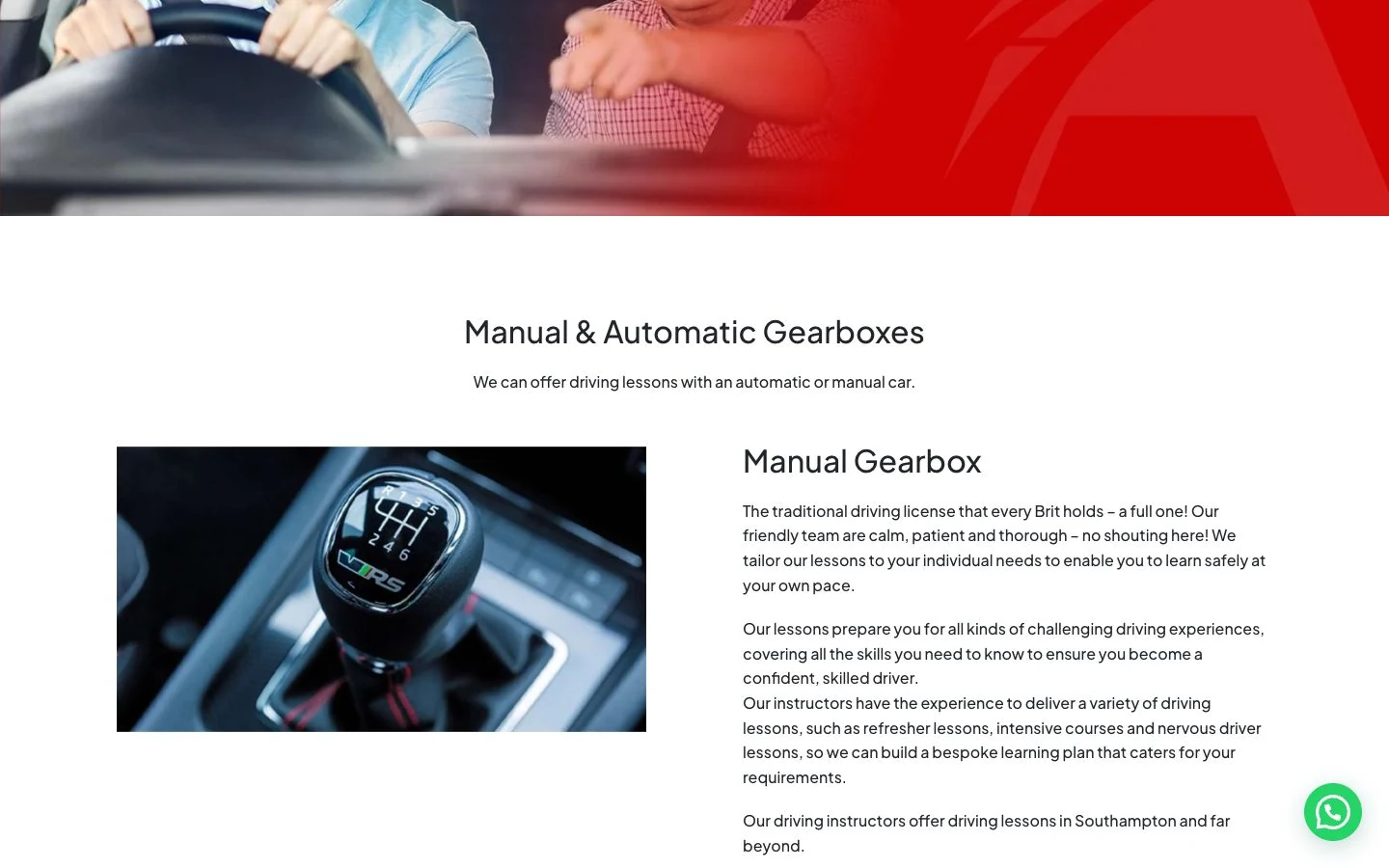 Ahmed Driving School — a closer look at the content and navigation