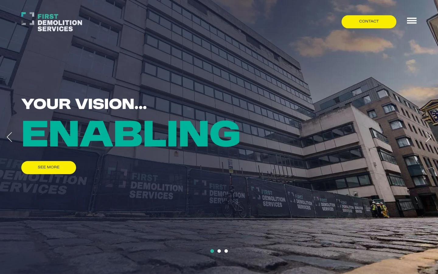 First Demolition — Corporate website · WordPress project screenshot