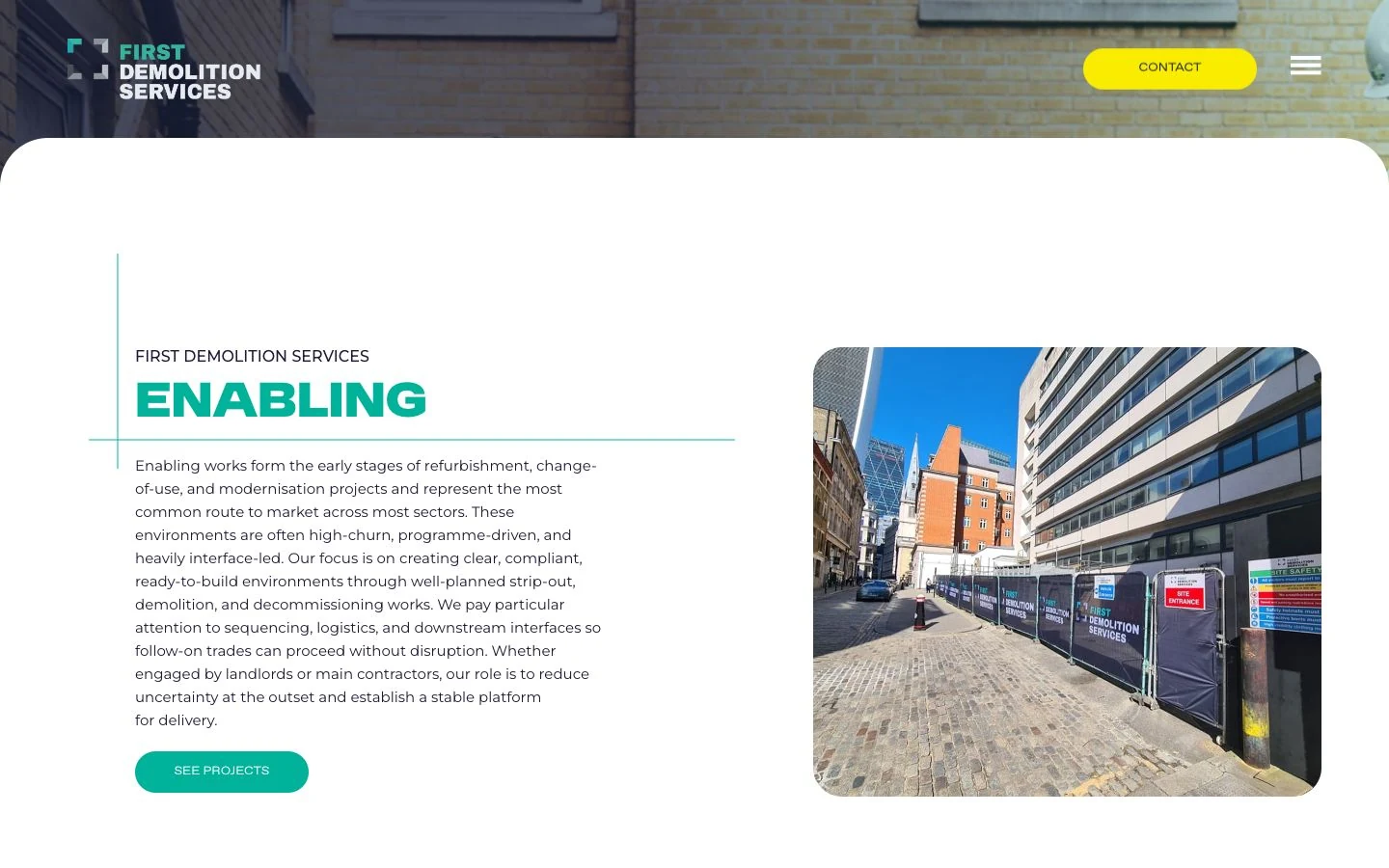 First Demolition — a closer look at the content and navigation